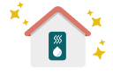 Illustration goutte d'eau dans une maison