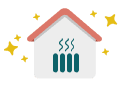 Illustration radiateur dans une maison